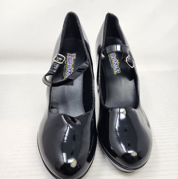 Fantasia Black Mary Jane Heels Size 8 - Picture 3 of 12